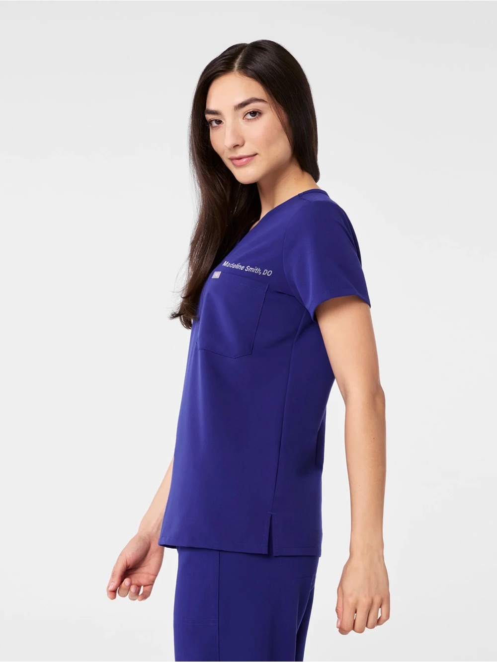 Figs Catarina Top XXSR / Allison Ultra Wide Leg Pants XXSP Set Deep Royal Blue - Picture 3 of 11